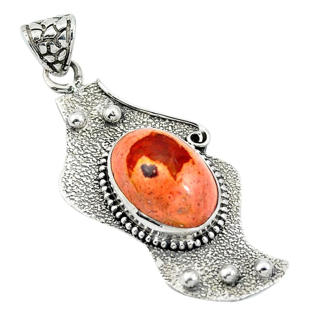 925 sterling silver natural multi color mexican fire opal pendant d27084