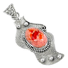 925 sterling silver natural multi color mexican fire opal pendant d28012