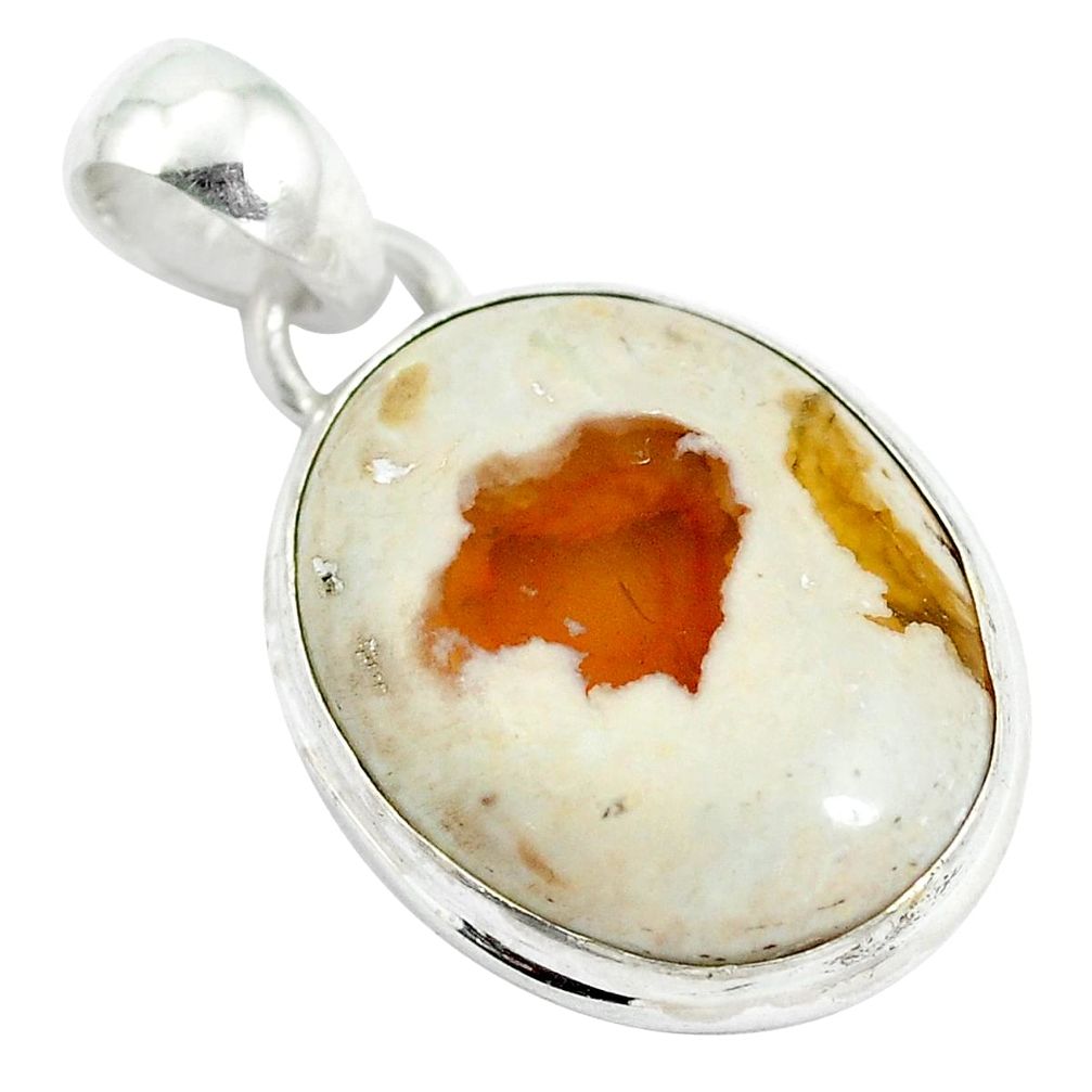 925 sterling silver natural multi color mexican fire opal pendant jewelry d28528