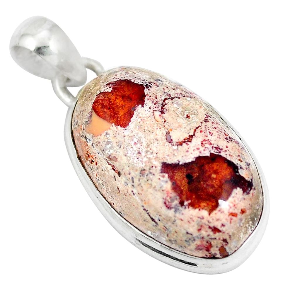 Natural multi color mexican fire opal 925 sterling silver pendant d28529