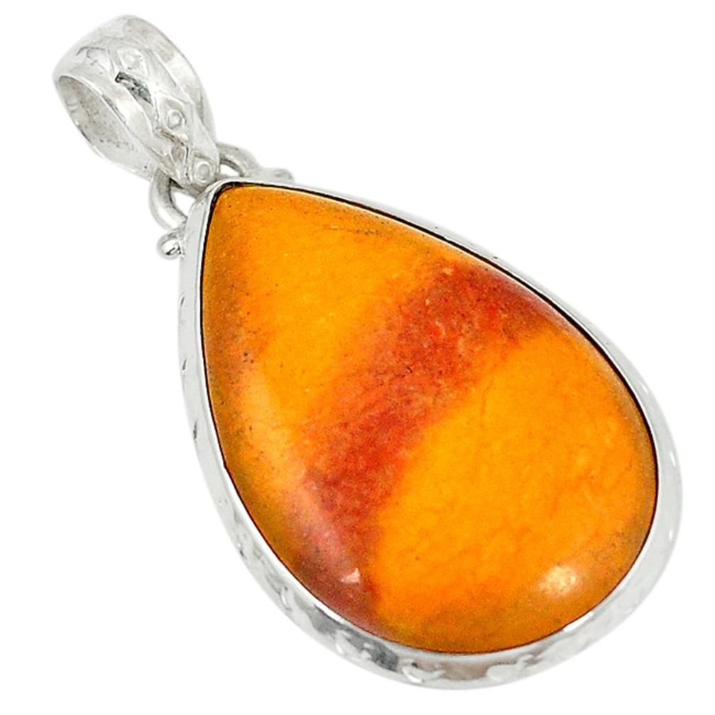 ver natural brown mookaite pear pendant jewelry d5749