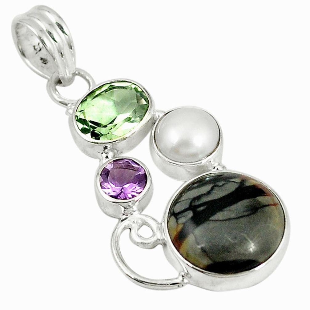 thyst pearl 925 sterling silver pendant d5803