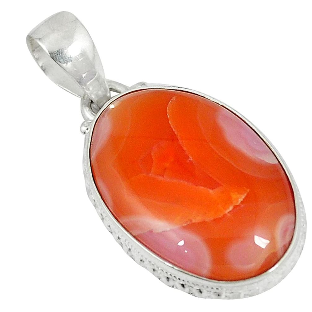 Natural honey botswana agate 925 sterling silver pendant jewelry d6169