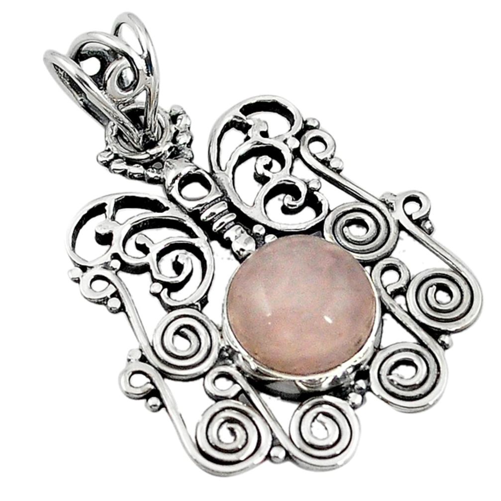 ver natural pink rose quartz butterfly pendant jewelry d7770