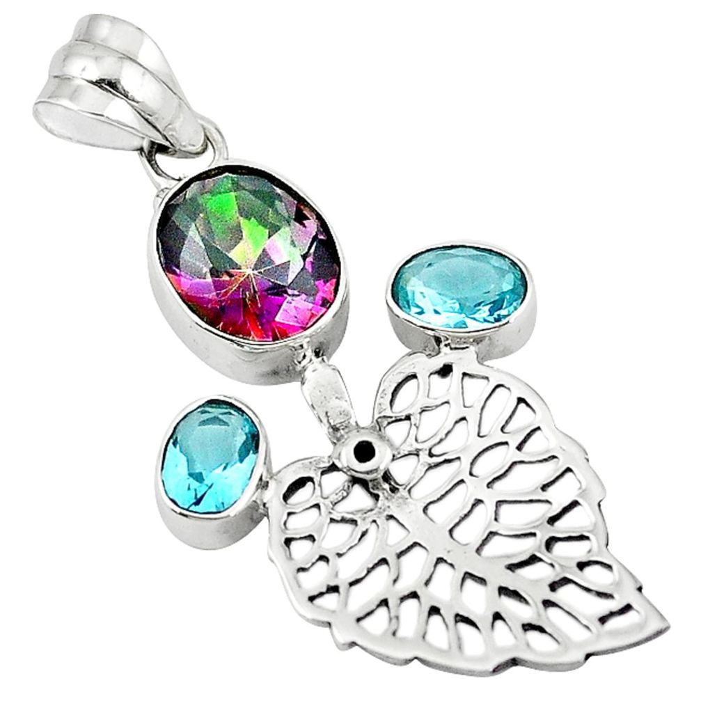 opaz 925 silver deltoid leaf pendant d7792