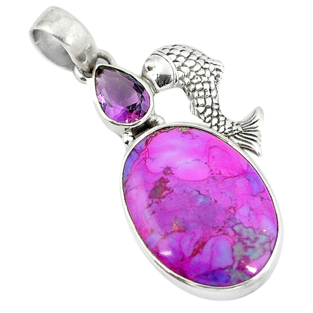  925 sterling silver fish pendant d9156