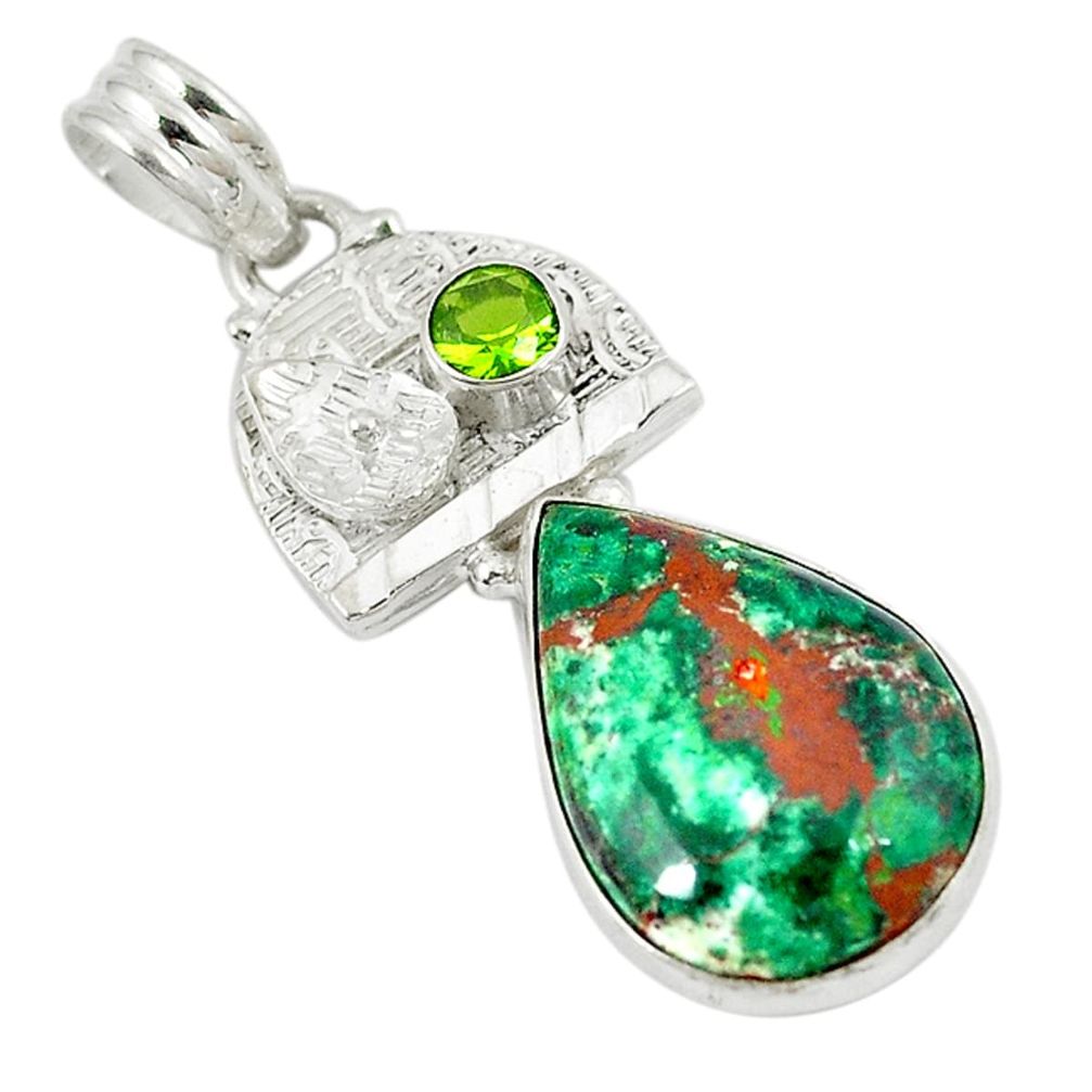 Sonora sunrise (cuprite chrysocolla) 925 sterling silver pendant jewelry d9213