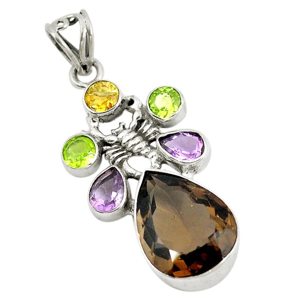 z purple amethyst 925 sterling silver scorpion pendant d9230