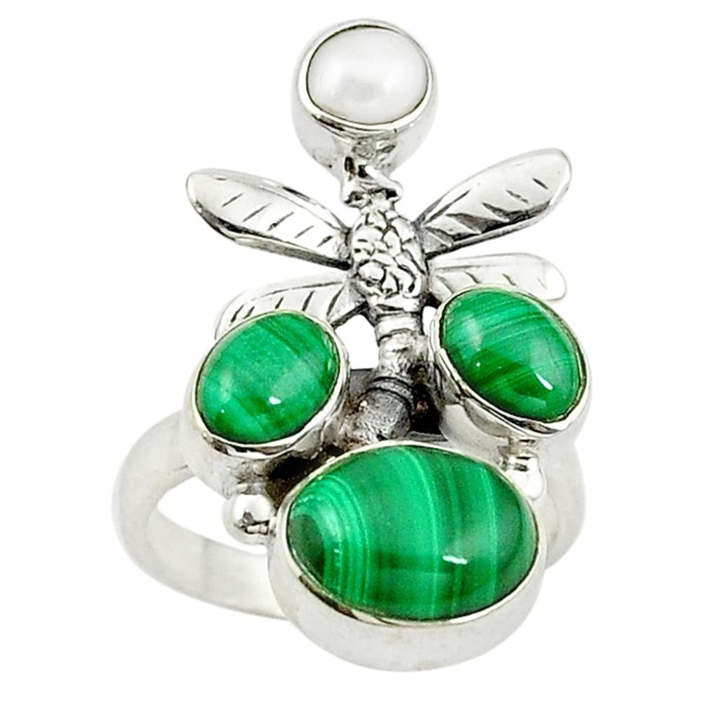 (pilot's stone) 925 silver dragonfly ring size 7.5 d14385