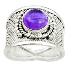 Clearance Sale- Natural purple amethyst 925 sterling silver ring jewelry size 8.5 d15234