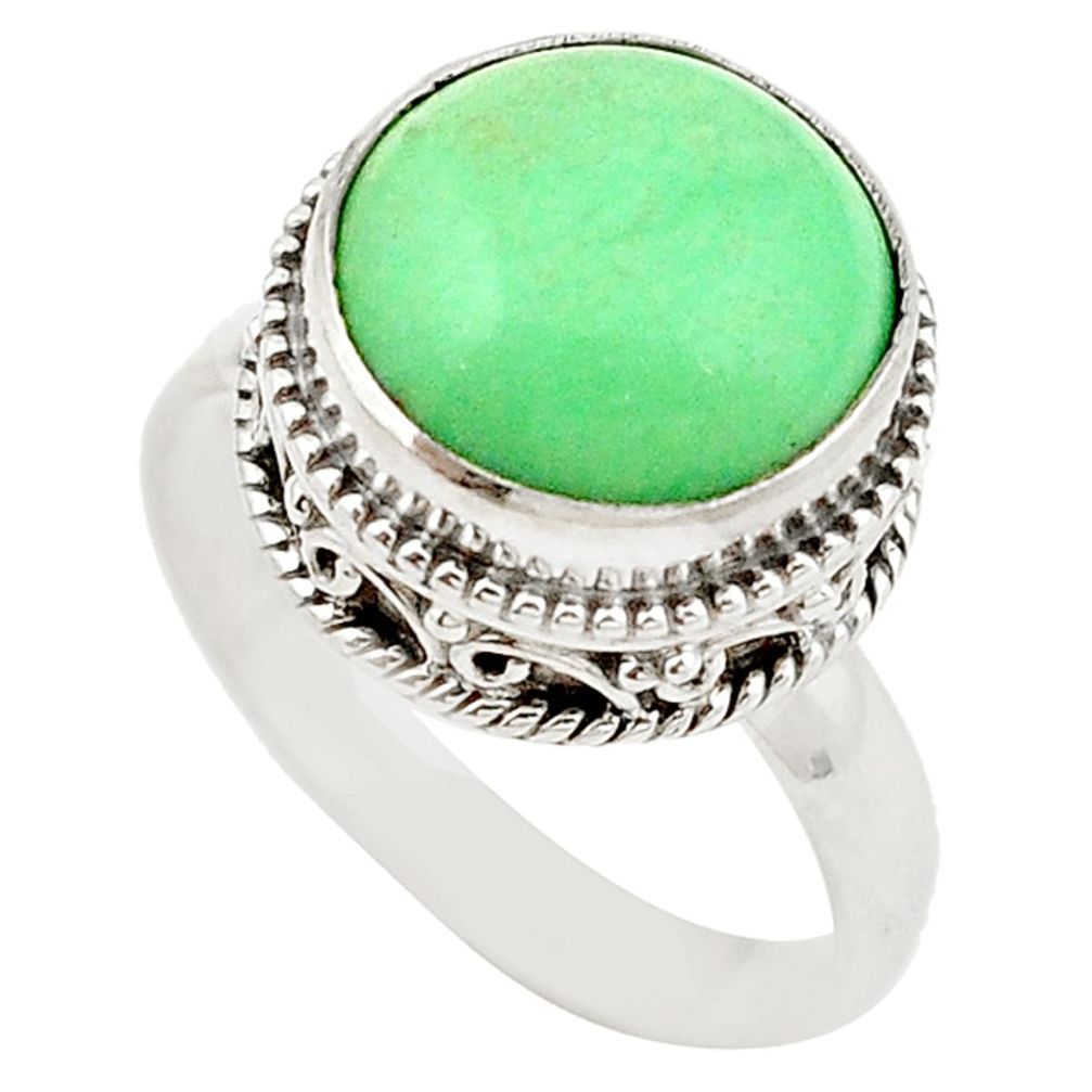 925 sterling silver natural green variscite ring jewelry size 8.5 d19077