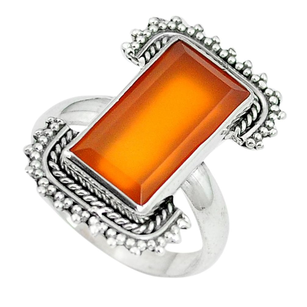 Natural honey onyx 925 sterling silver ring jewelry size 6.5 d27407