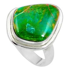 Natural green opaline 925 sterling silver ring jewelry size 8 d27499