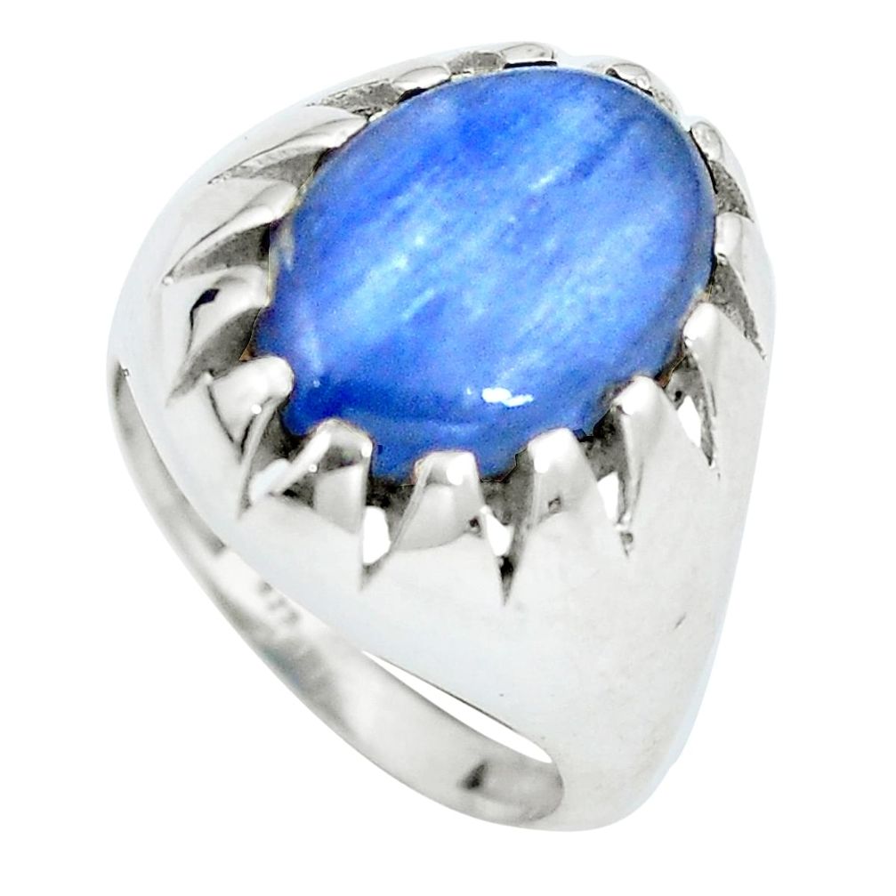 Natural blue kyanite 925 sterling silver ring jewelry size 6 d28865