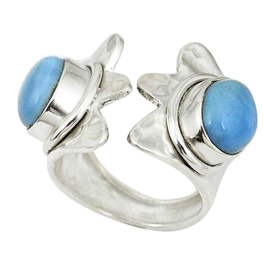 hee opal 925 silver adjustable ring size 7.5 d4243