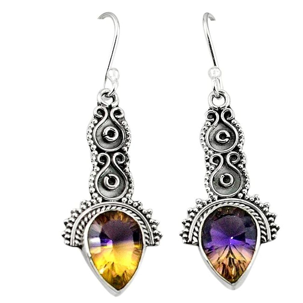 Clearance-925 sterling silver multi color ametrine (lab) dangle earrings jewelry k80024