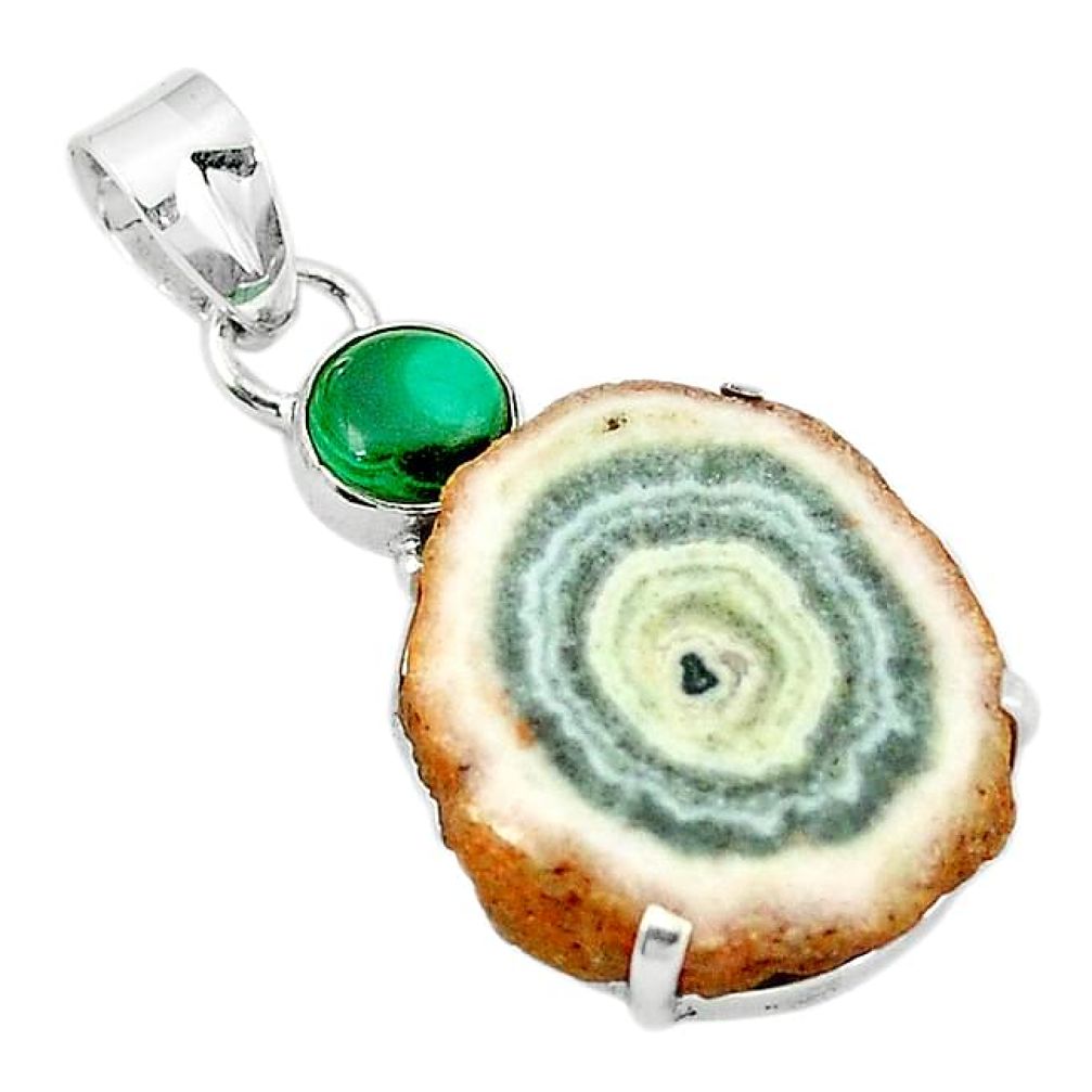 Clearance-925 sterling silver natural white solar eye druzy pendant jewelry k77297