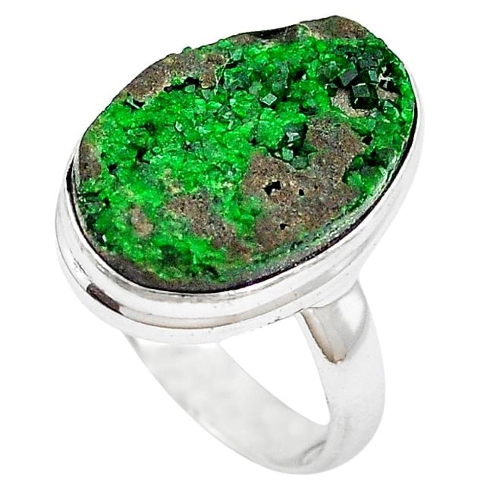 925 sterling silver natural green variscite ring jewelry size 6.5 k91624