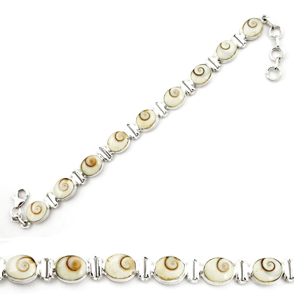 925 sterling silver natural white shiva eye tennis bracelet jewelry m32184