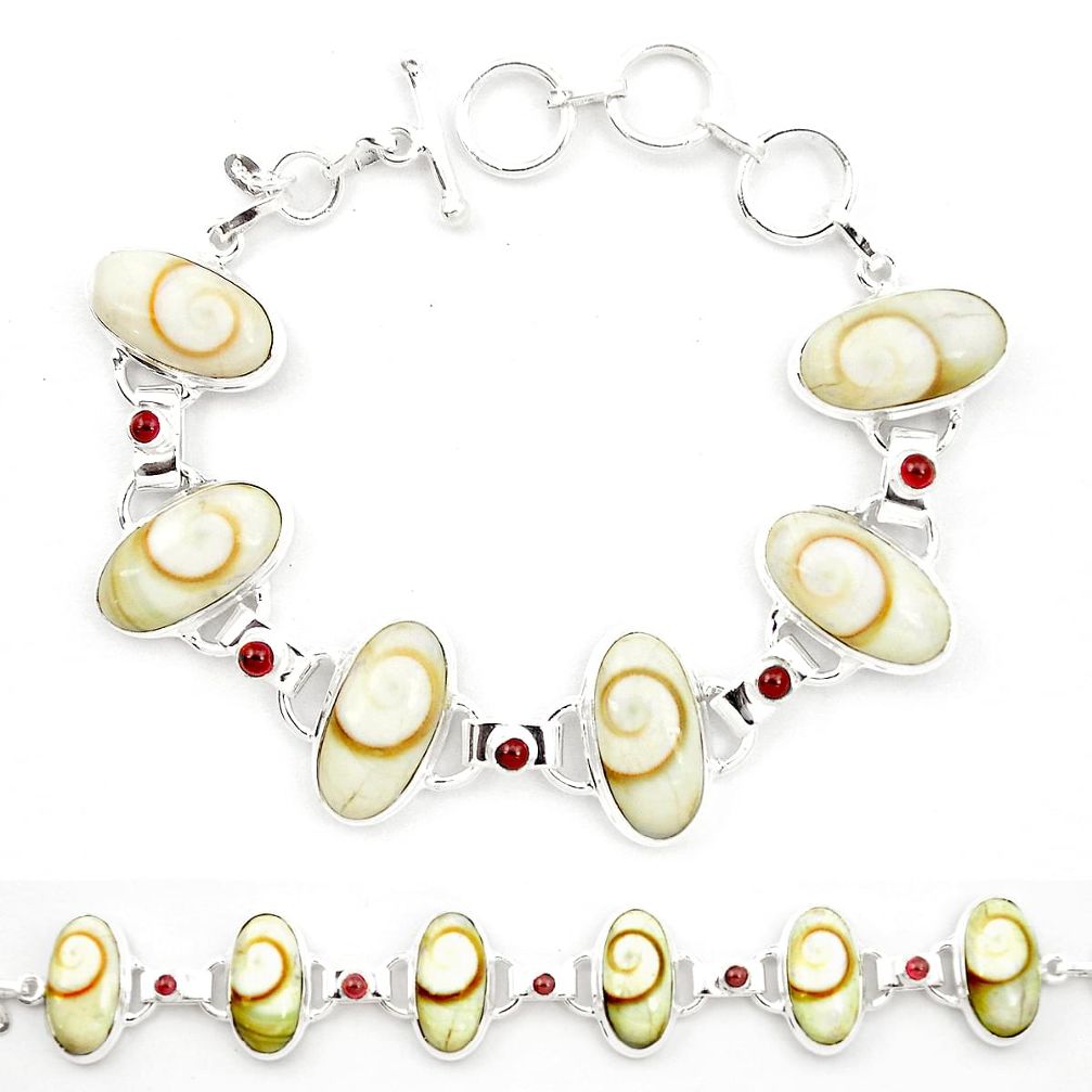 925 sterling silver natural shiva eye red garnet tennis bracelet jewelry m32204