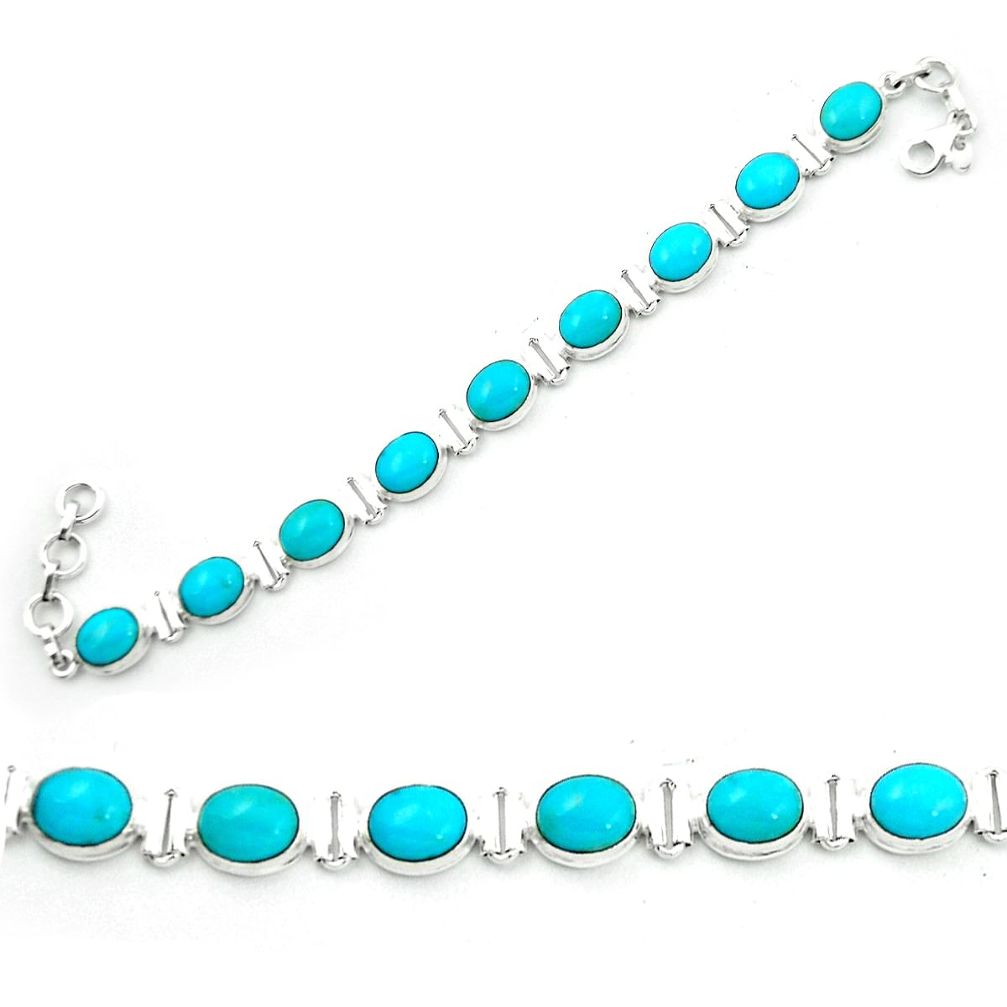 925 sterling silver blue arizona mohave turquoise tennis bracelet m52758