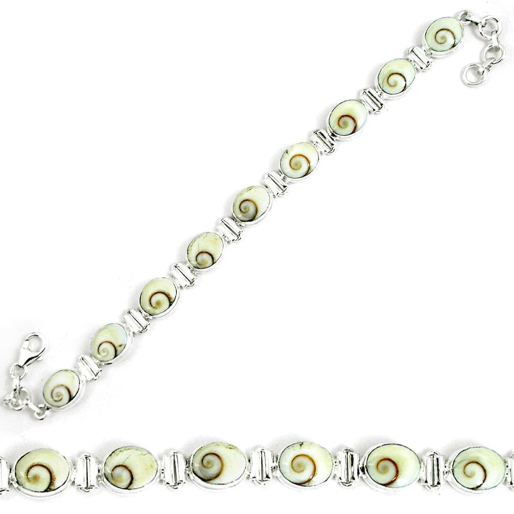 925 sterling silver natural white shiva eye tennis bracelet jewelry m86153