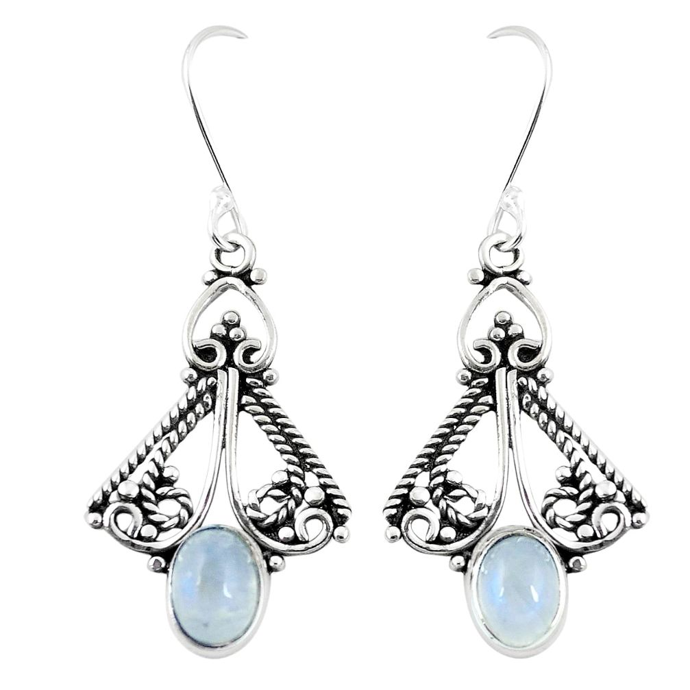 925 sterling silver natural rainbow moonstone dangle earrings jewelry m30438