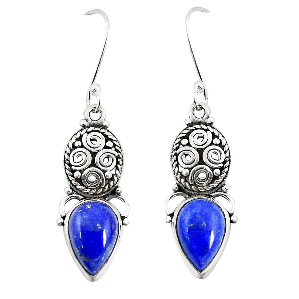 925 sterling silver natural blue lapis lazuli dangle earrings jewelry m32892