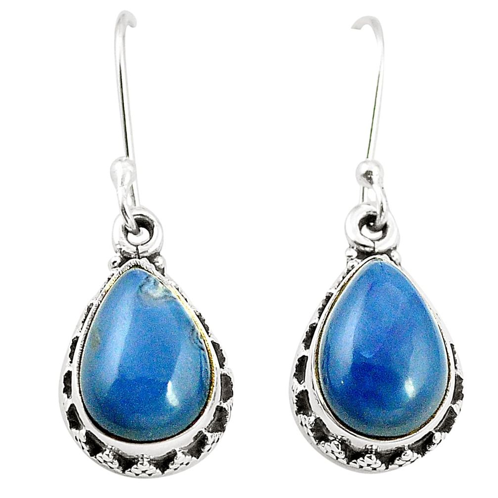 925 sterling silver natural blue owyhee opal dangle earrings jewelry m37552