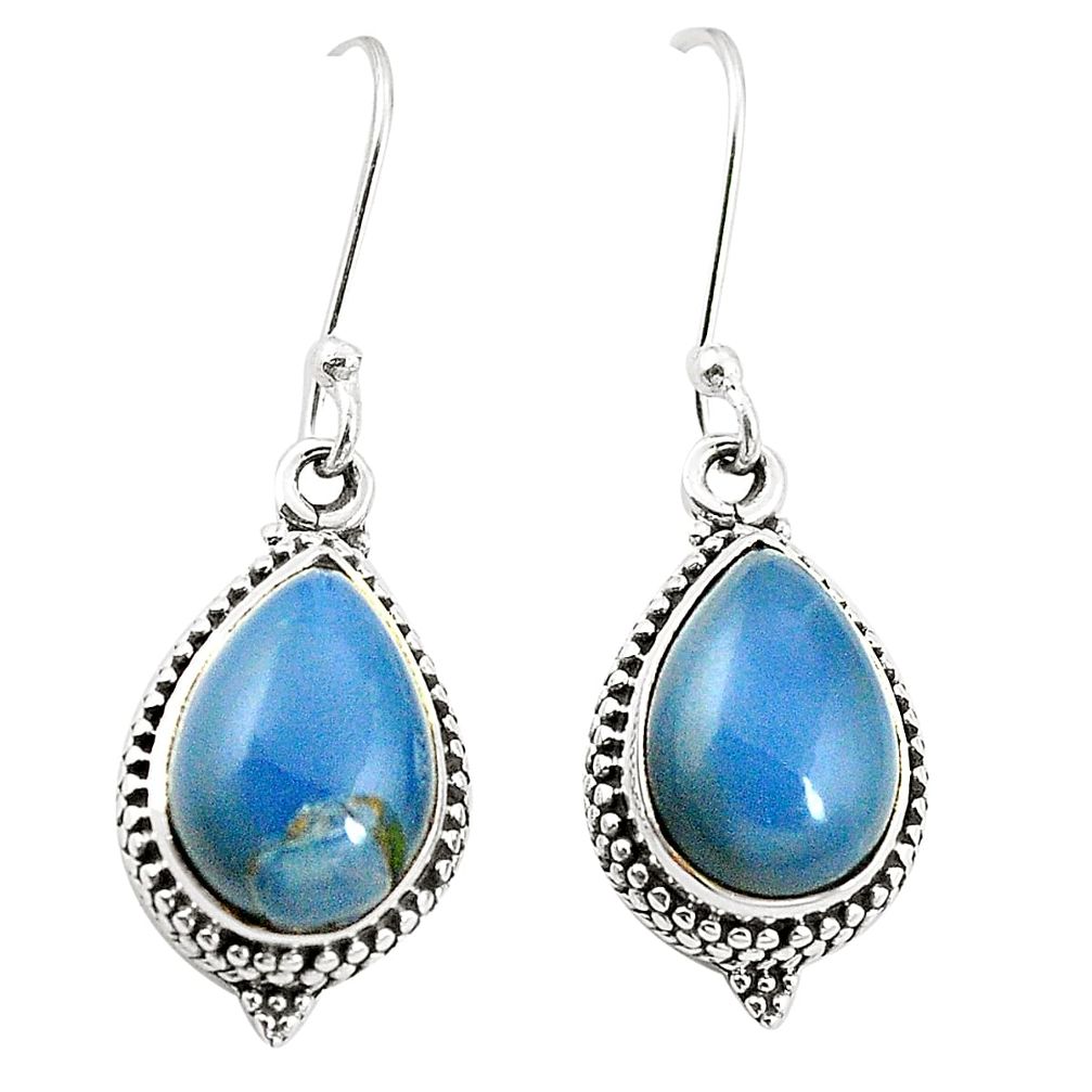 925 sterling silver natural blue owyhee opal dangle earrings jewelry m37557