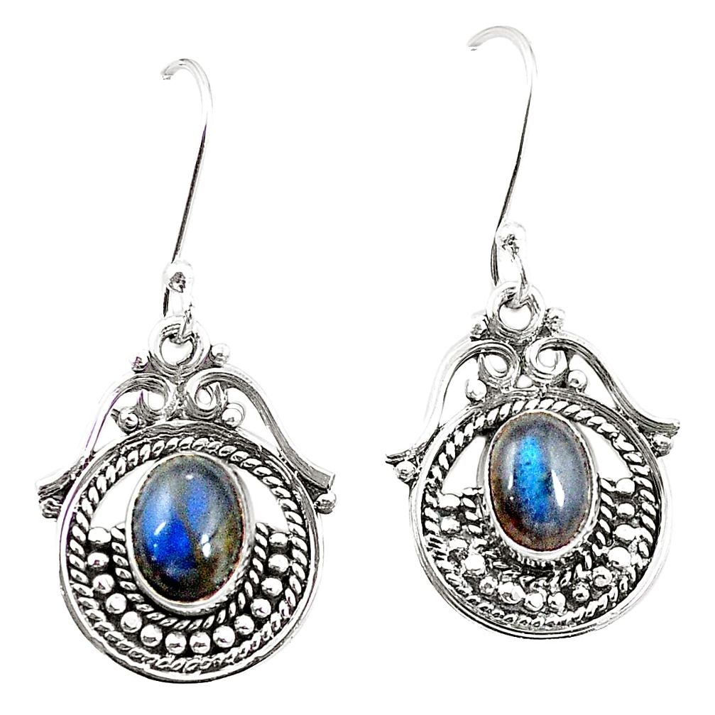 925 sterling silver natural blue labradorite dangle earrings jewelry m42505