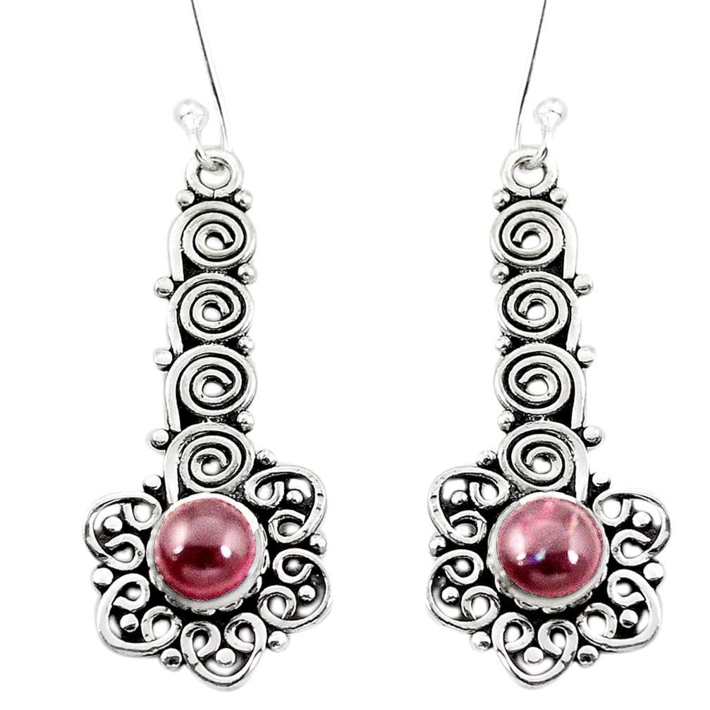 925 sterling silver natural red garnet dangle earrings jewelry m42765