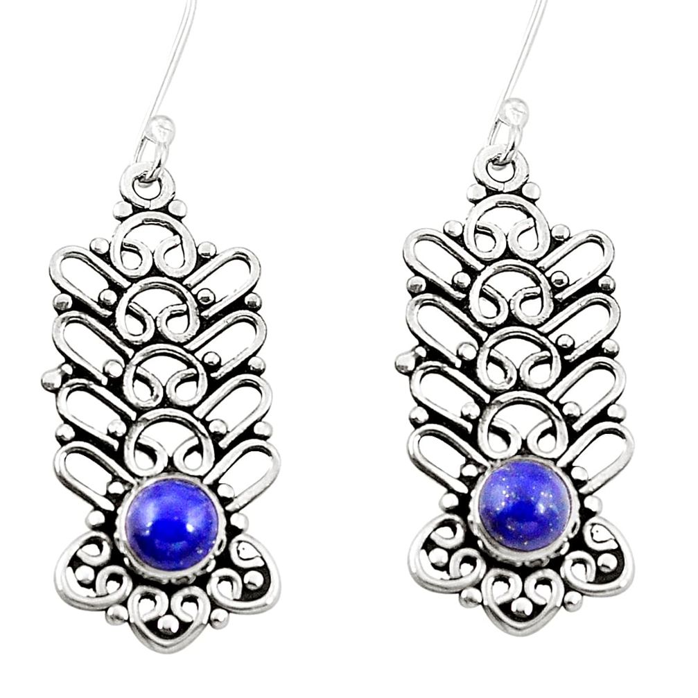 925 sterling silver natural blue lapis lazuli dangle earrings jewelry m42785