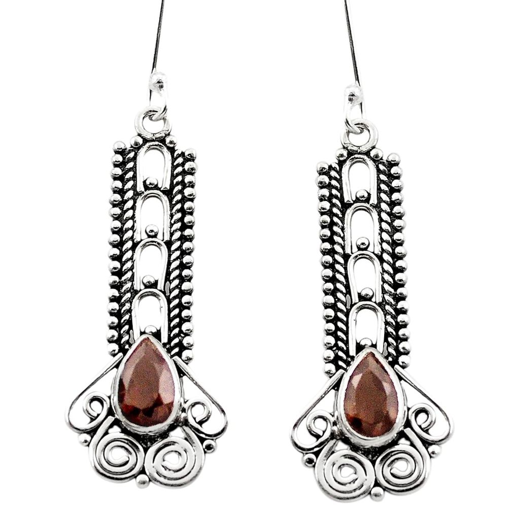 925 sterling silver brown smoky topaz dangle earrings jewelry m42820