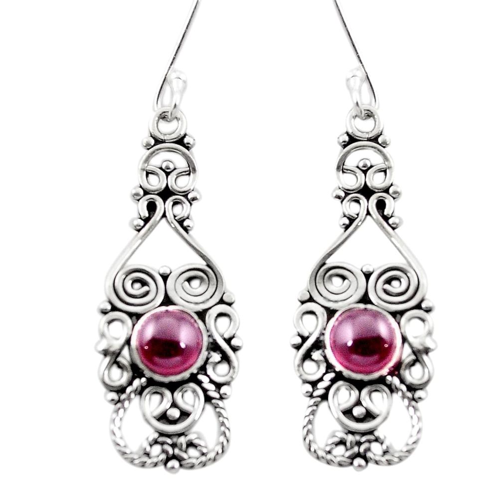 925 sterling silver natural red garnet dangle earrings jewelry m42858