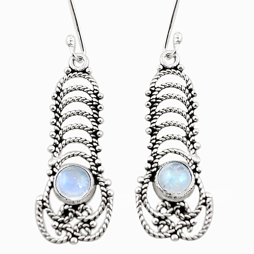 925 sterling silver natural rainbow moonstone dangle earrings jewelry m42865
