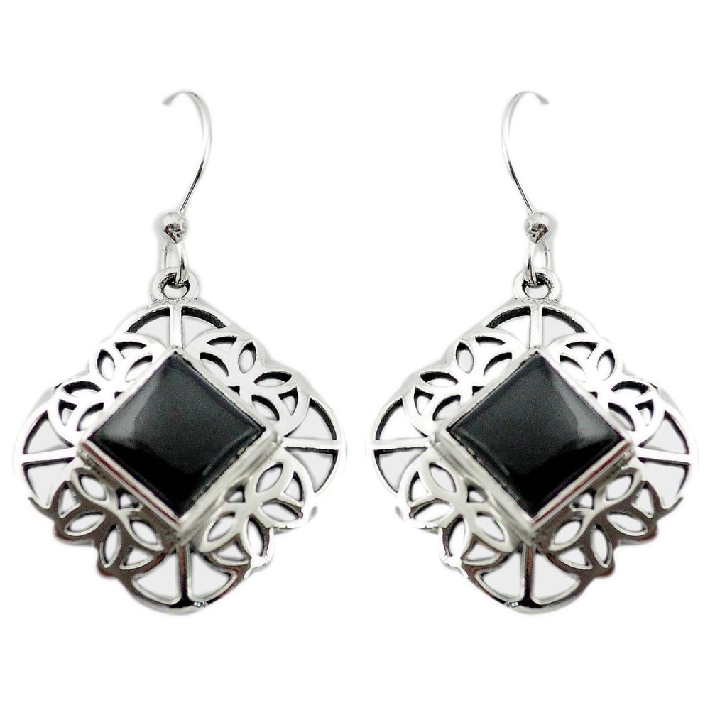 925 sterling silver natural black onyx dangle earrings jewelry m51385