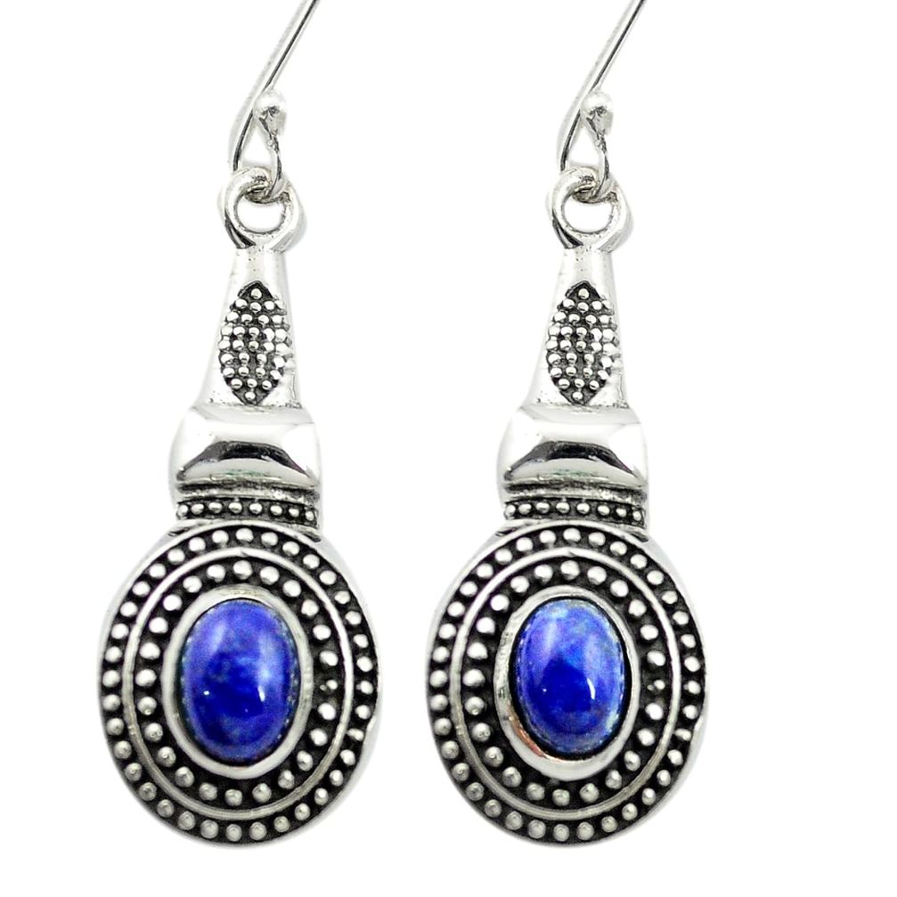 925 sterling silver natural blue lapis lazuli dangle earrings jewelry m51578