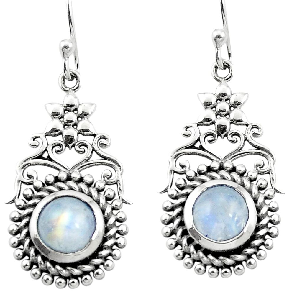 925 sterling silver natural rainbow moonstone dangle earrings jewelry m54598