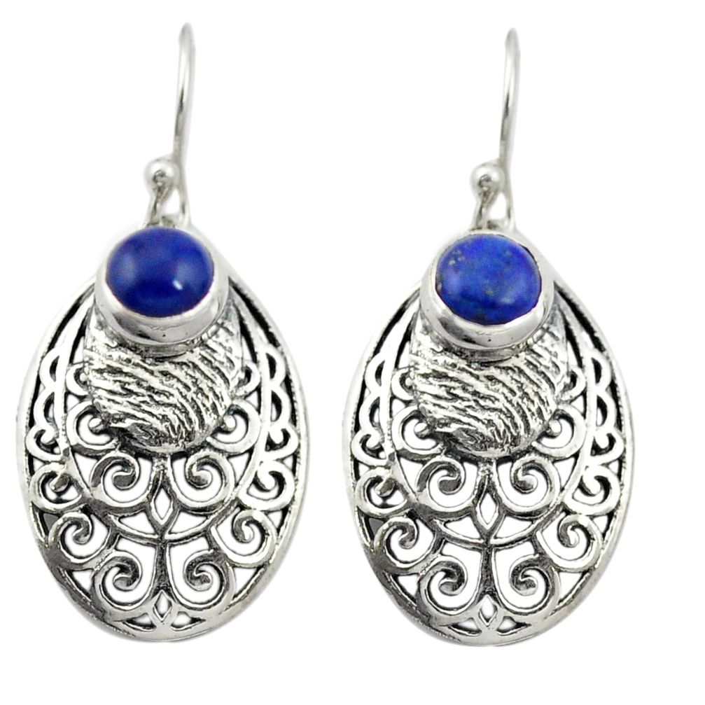 925 sterling silver natural blue lapis lazuli dangle earrings jewelry m54638