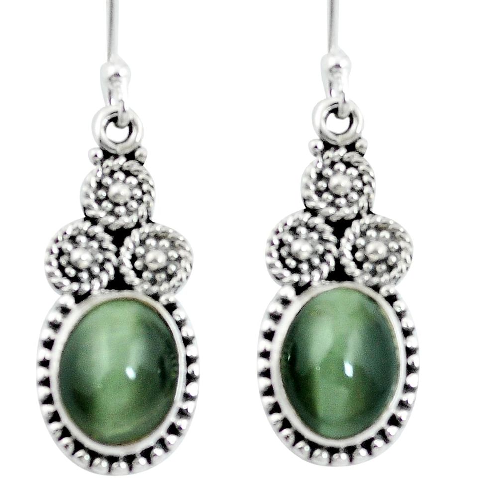 925 sterling silver green cats eye dangle earrings jewelry m64144