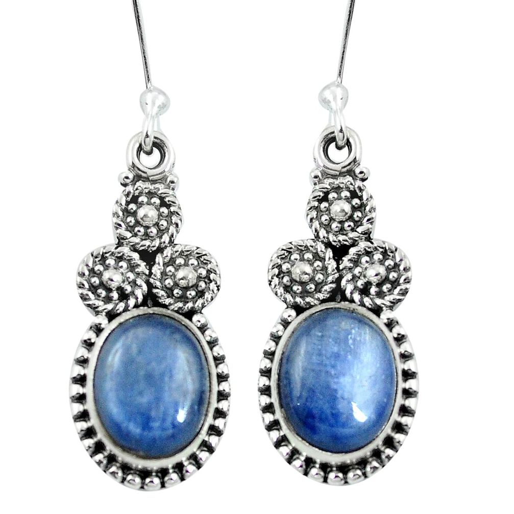 925 sterling silver natural blue kyanite dangle earrings jewelry m64154