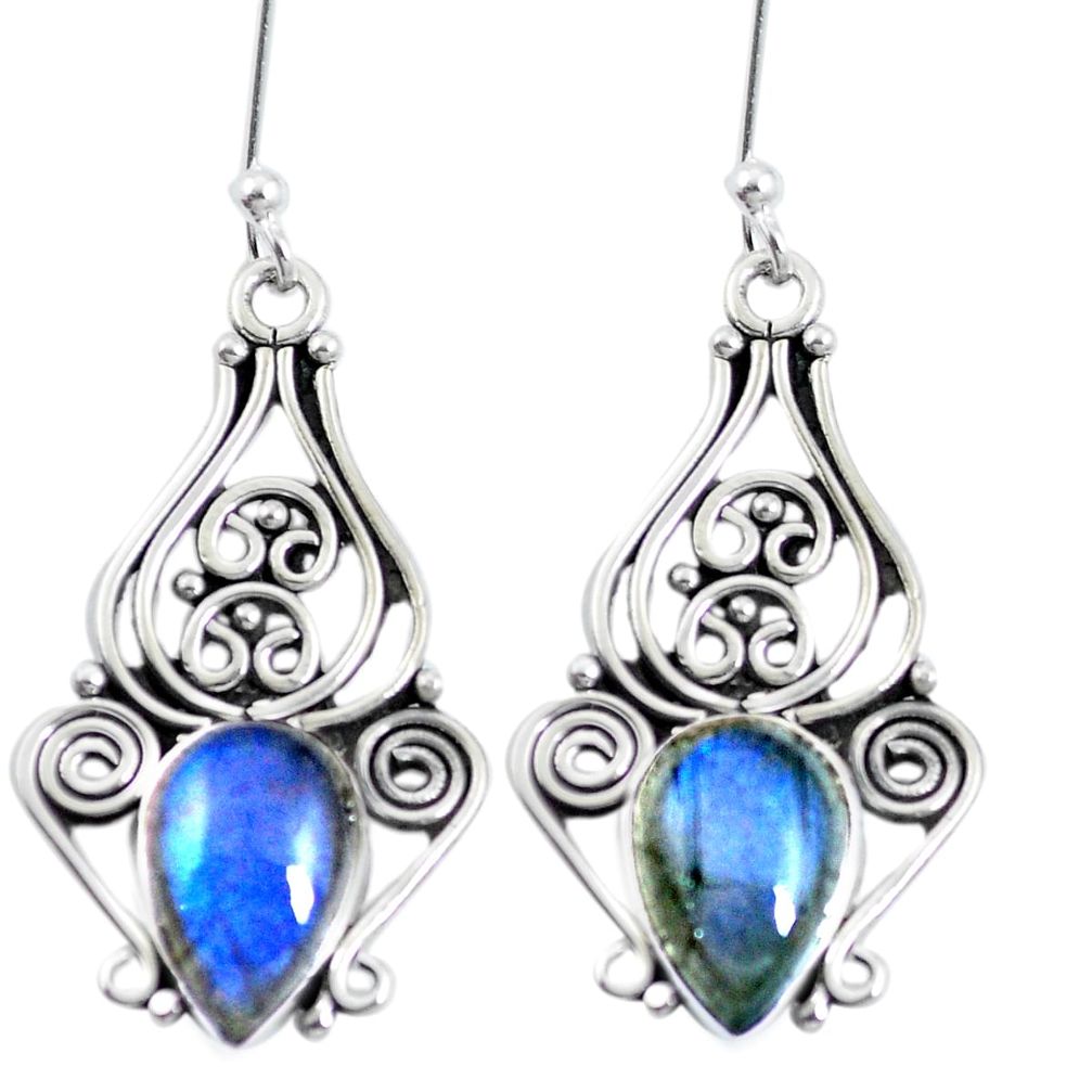 925 sterling silver natural blue labradorite earrings jewelry m65109
