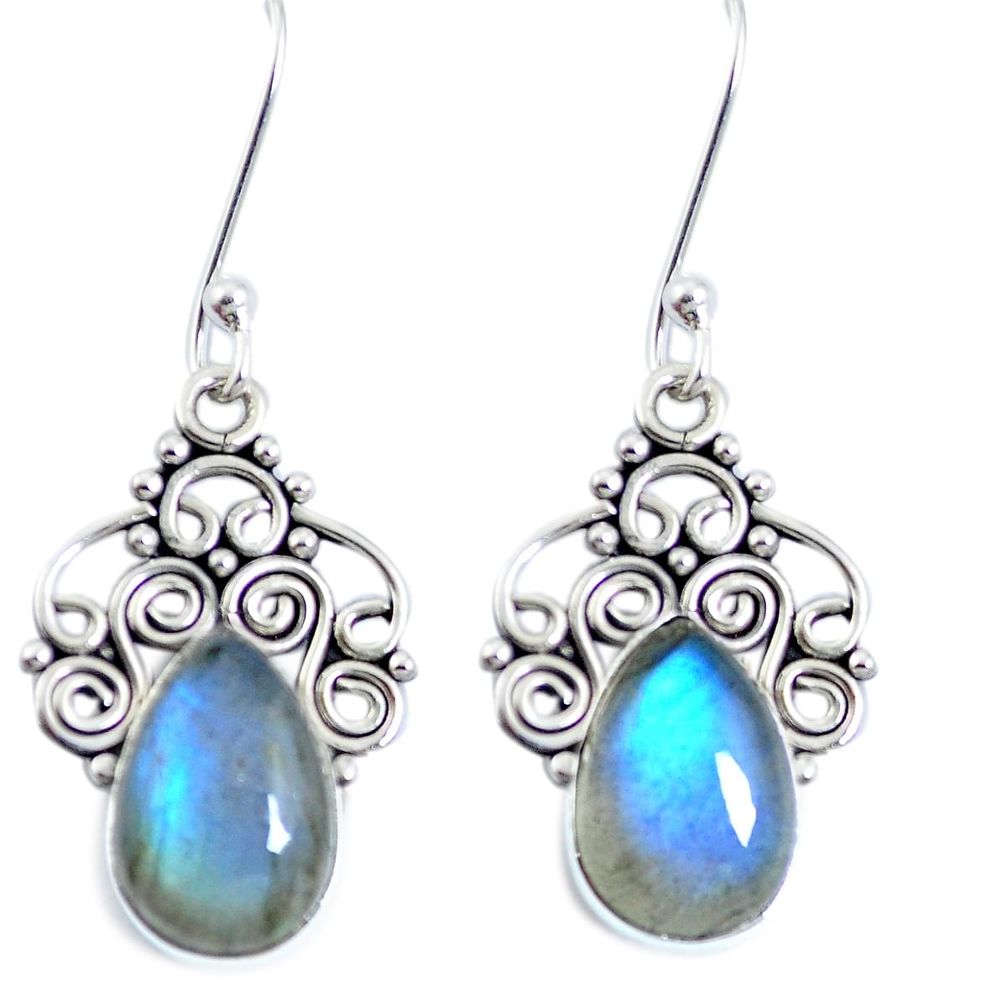 925 sterling silver natural blue labradorite earrings jewelry m65116