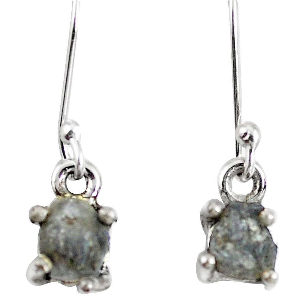 1.91cts natural diamond rough 925 sterling silver dangle earrings jewelry m68045