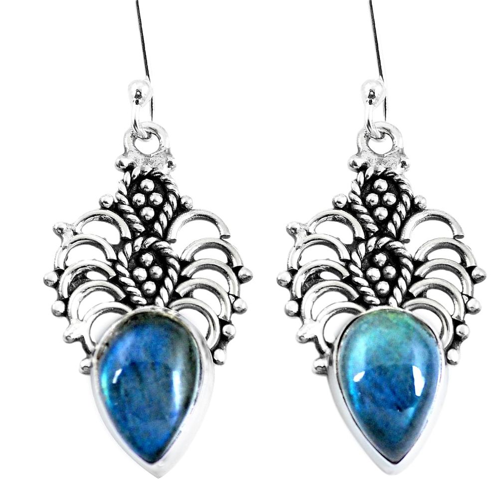 925 sterling silver natural blue labradorite dangle earrings jewelry m69939