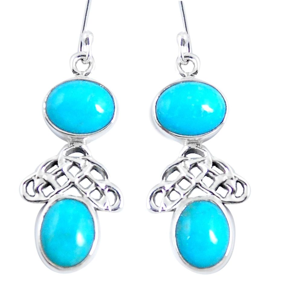 925 silver blue sleeping beauty turquoise dangle earrings jewelry m72278