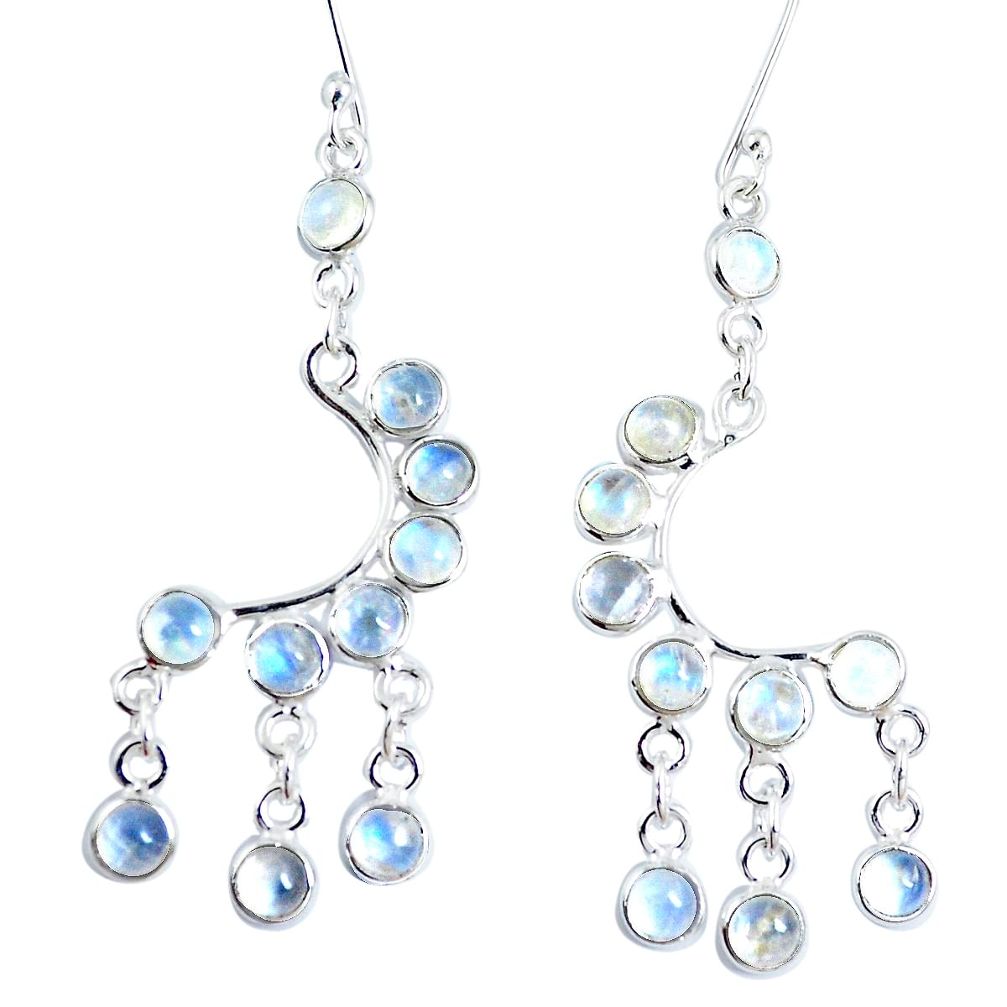 925 silver natural rainbow moonstone chandelier earrings jewelry m72476