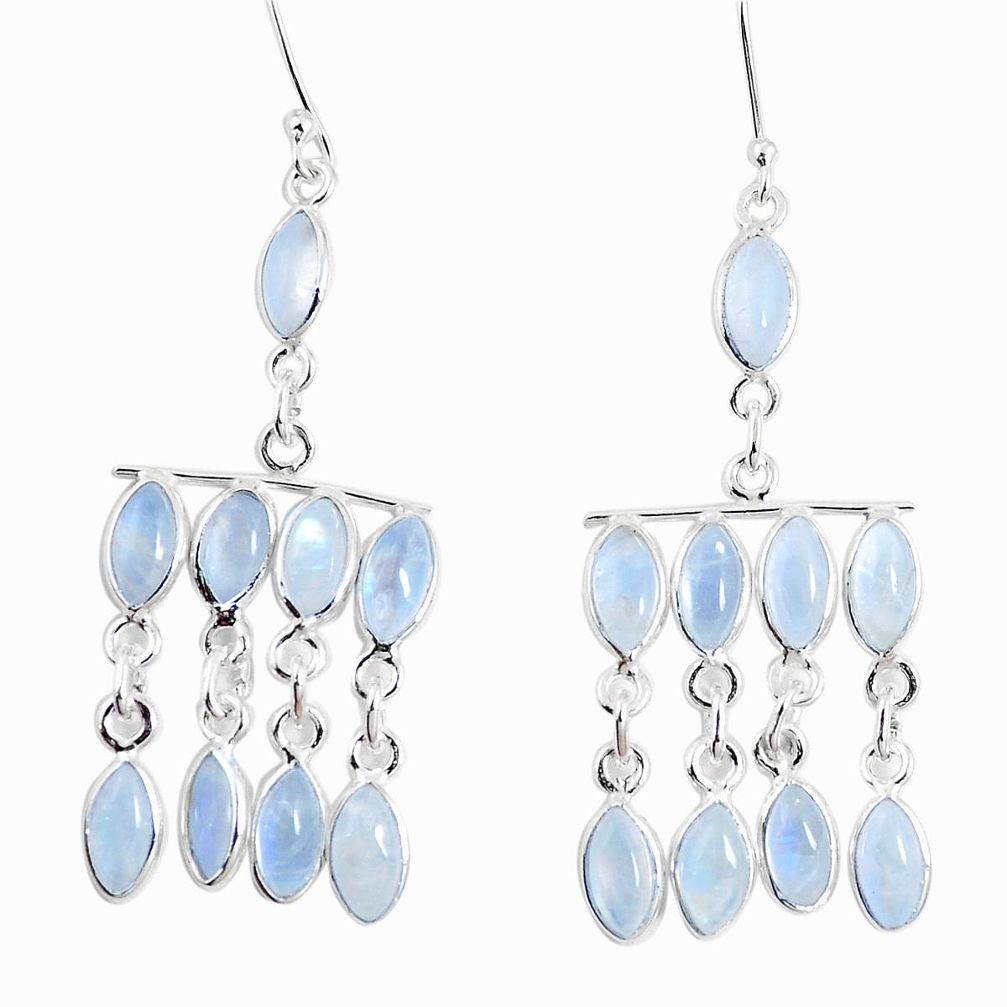 925 silver natural rainbow moonstone chandelier earrings jewelry m72511