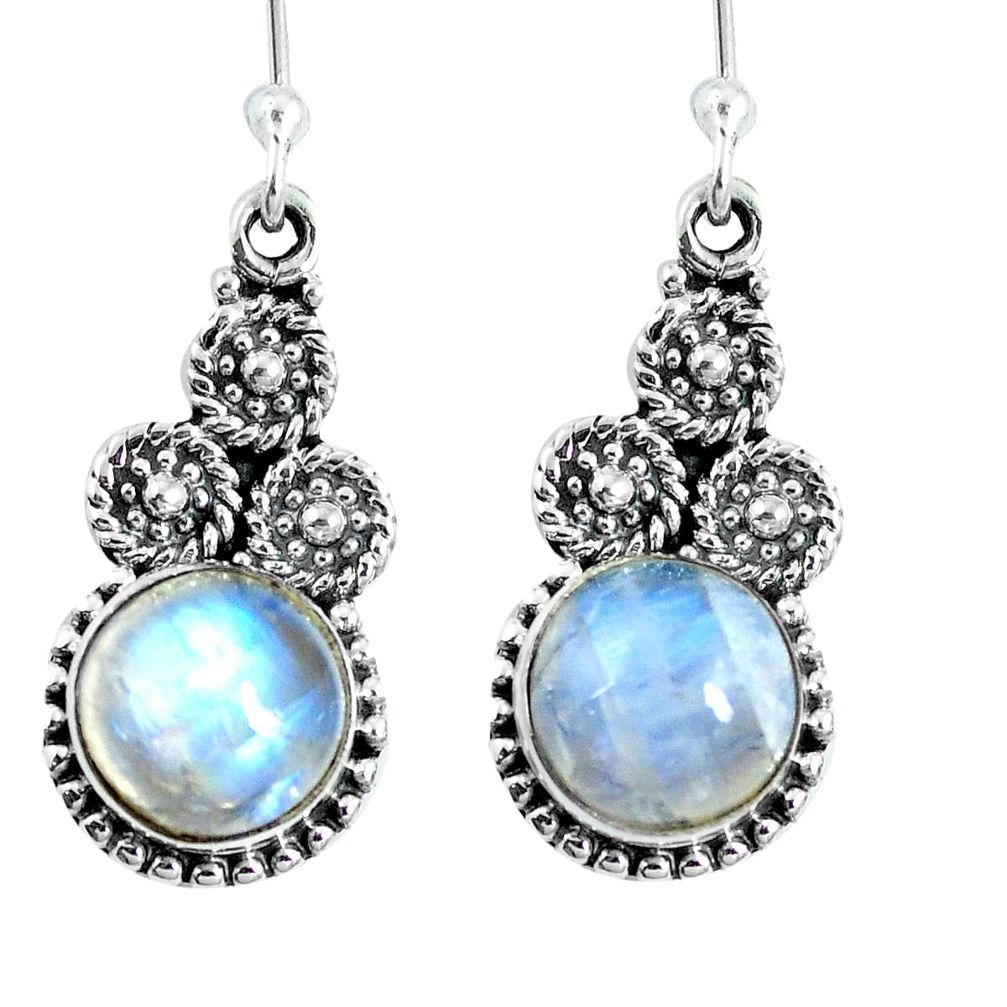 925 sterling silver natural rainbow moonstone earrings jewelry m73125